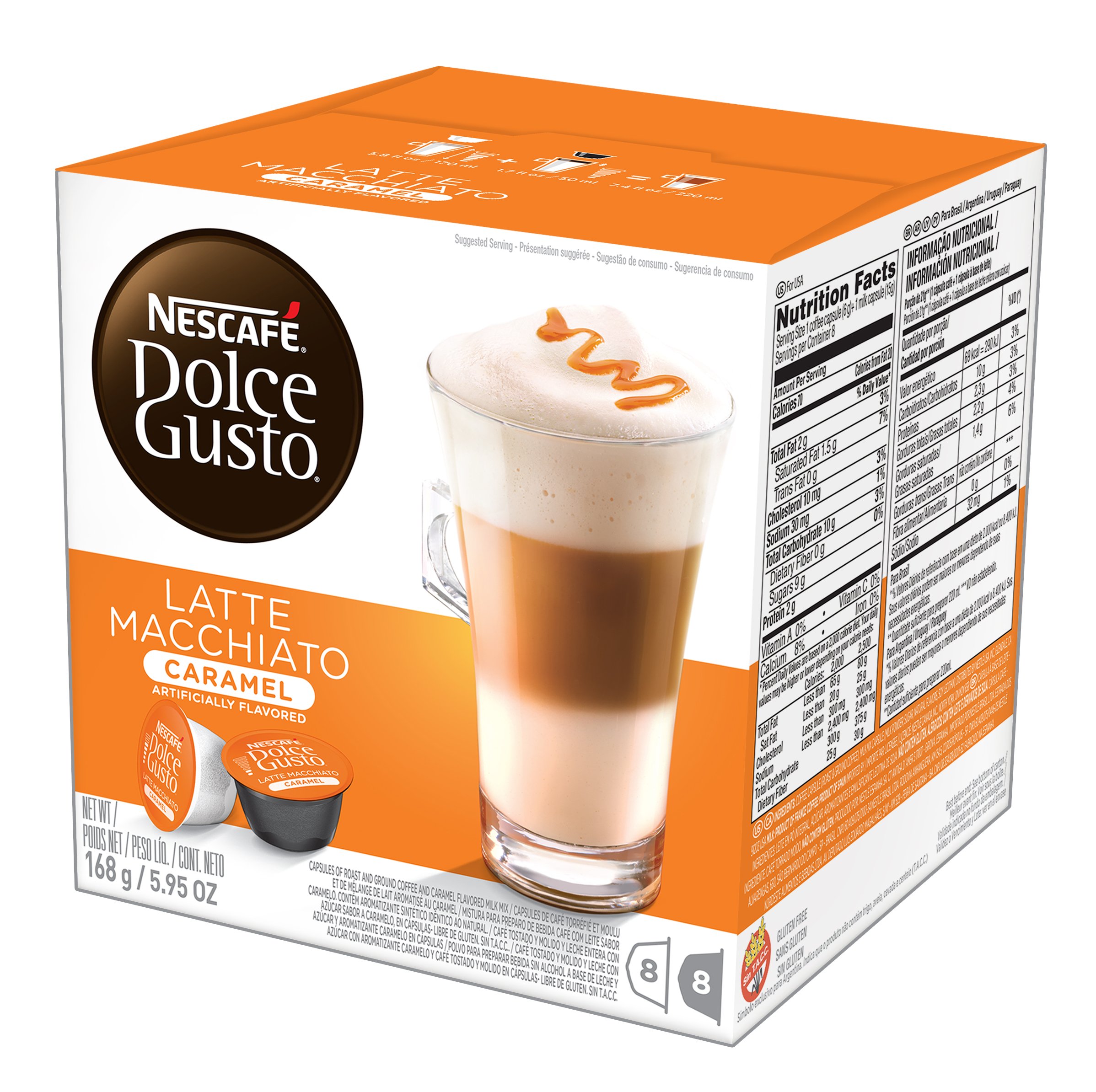 NESCAFÉ Dolce Gusto Coffee Capsules Caramel Latte Macchiato 48 Single