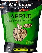 Woodabrix Apple Wood Chips 800g for Charcoal Gas BBQ Smoker 100% Natural view 1