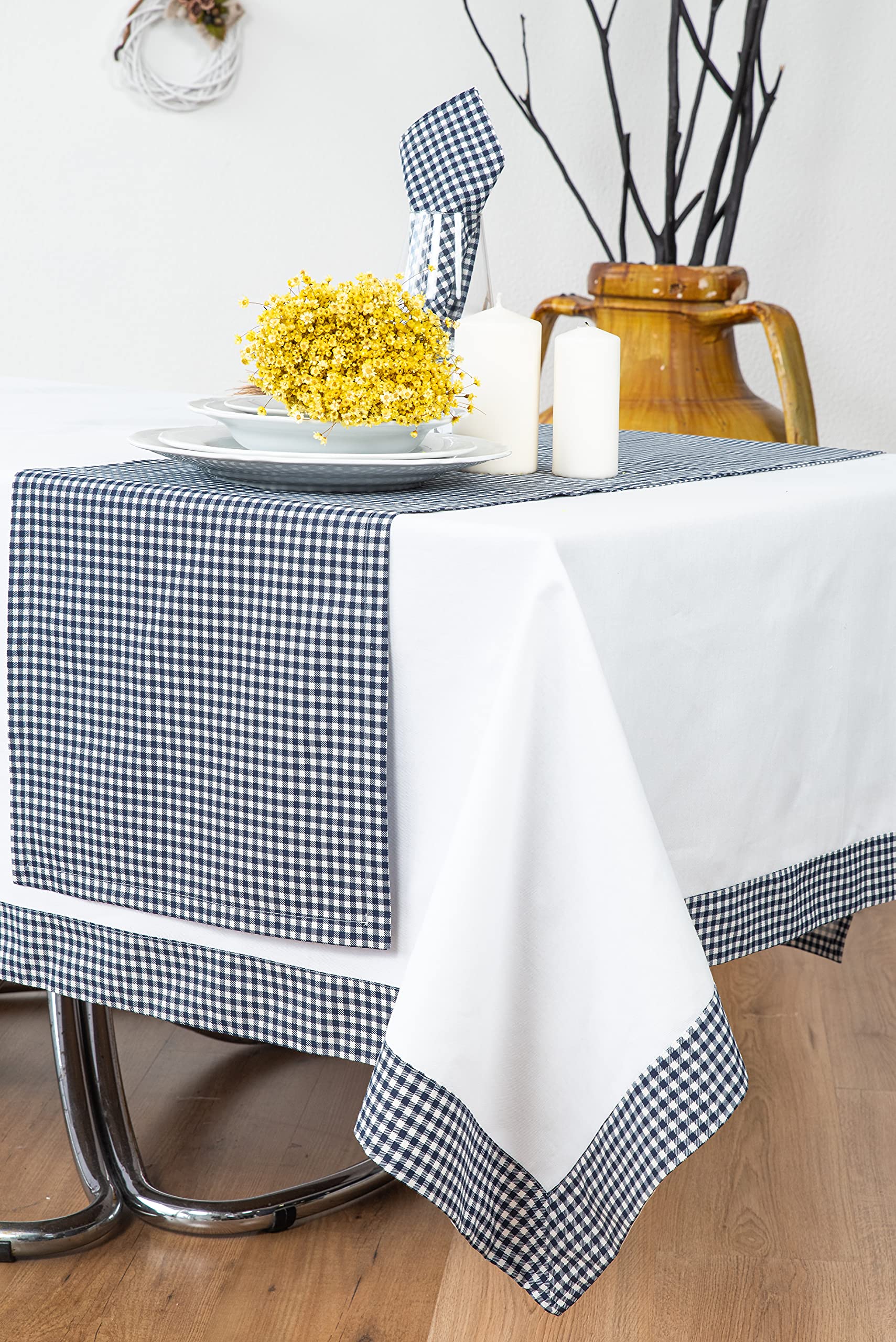 ESSE HOME – Rectangular tablecloth and runner - Pure Cotton – MARINA (T-140x240, 11-10)