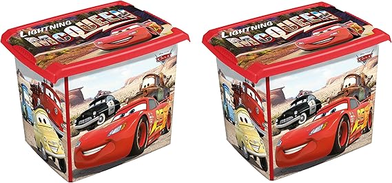 2 x Caja para juguetes juguete caja Fashion Caja de Disney Cars 20 L: Amazon.es: Bebé