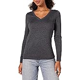 Amazon Essentials Women's Regular-Fit Lightweight Long-Sleeve V-Neck Sweater (Available in Plus Size)