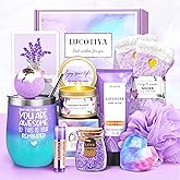 LUCOTIYA Gifts for Women, Christmas Gifts Basket for Woman Birthday Wine Tumbler Self Care Package Gift for Mom, Bestie, Her, Sister, Wife, Auntie Thank You Gift for Women Teacher Appreciation