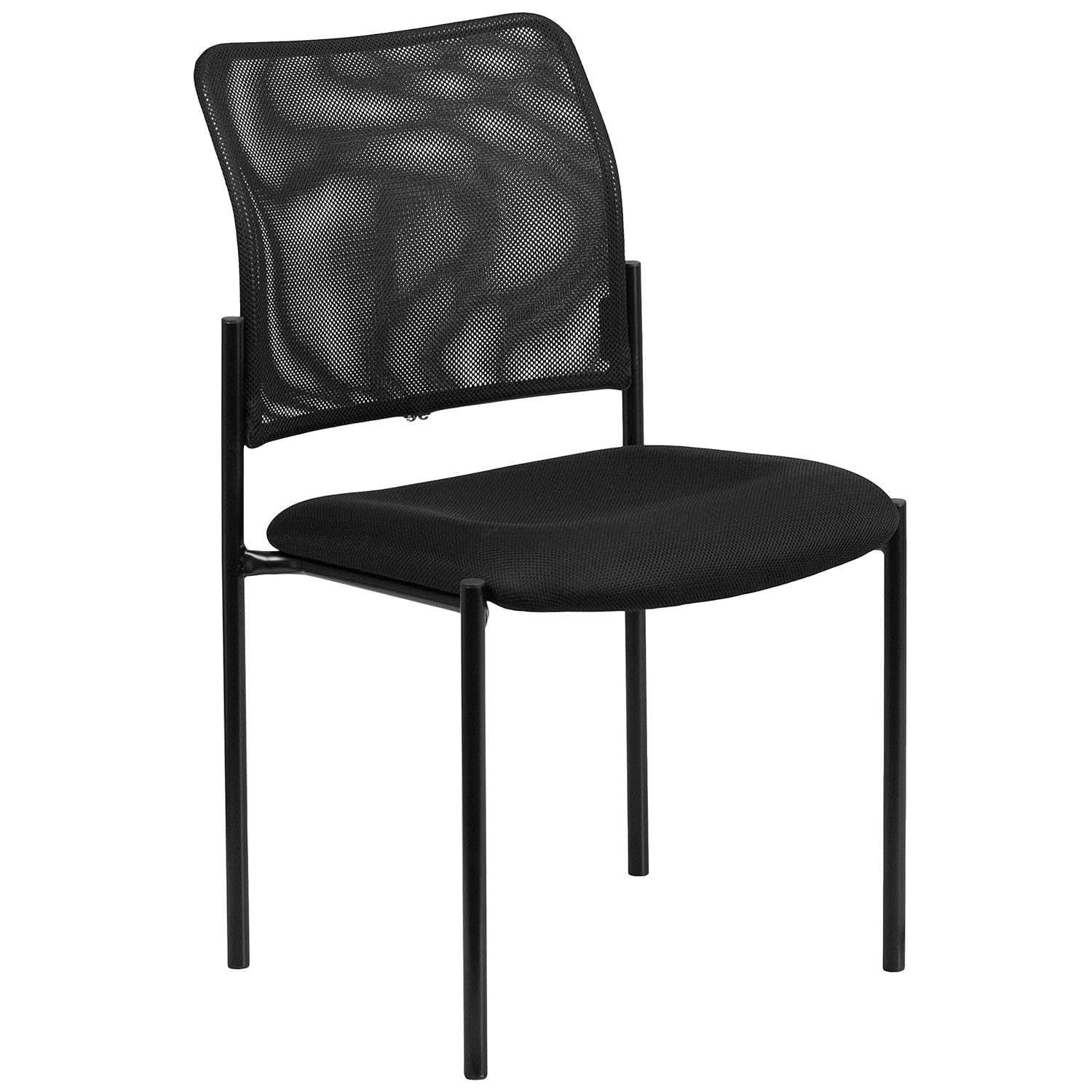 Best Stackable Metal Stationary Dining Chair With Mesh Seat