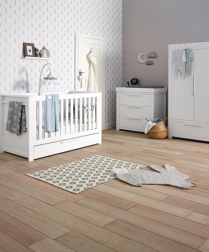 3 piece nursery furniture set white