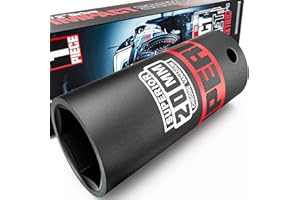 Aiourx 1/2" Drive Impact Socket, 20 mm Deep Socket, Metric, 6 Point, CR-V, for Automotive Maintaince, Mechanical Equipment Maintaince