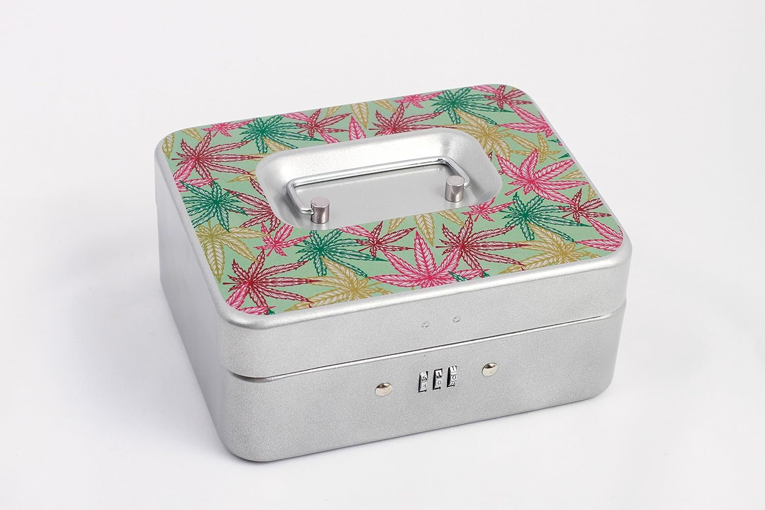 Cannabisホームロックボックス &ndash; マゼンタ S B078DNN55M メタリックシルバー S