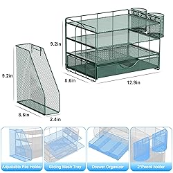 gianotter 4-Tier Desk Organizer with Drawers, File