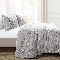 Lush Decor Emma Faux Fur Soft Fluffy Oversized