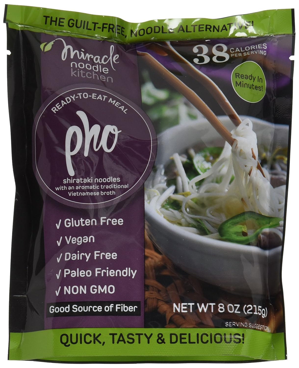 Miracle Noodle Ready To Eat Vegan Pho Meal Shirataki Noodles Pasta Alternative Gluten Free Paleo Friendly 10 Oz Pack Of 6 Amazon Com Grocery Gourmet Food