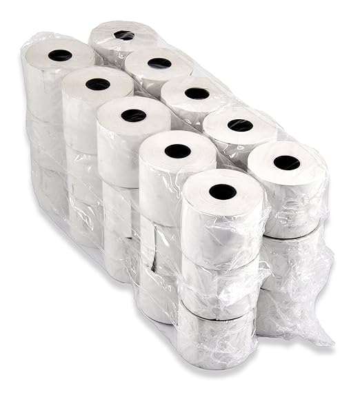 30 Bonrollen 38mm für Thermo-Drucker (qualitatives Thermopapier für Kassensysteme und Registrierkassen, Breite: 38 mm, Ø Roll