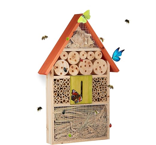 Relaxdays Casa para Insectos, Naranja, 7x31x48.5 cm, 10020737_57 ...