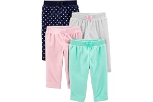 Simple Joys by Carter's Baby Girls' 4-Pack Fleece Pants
