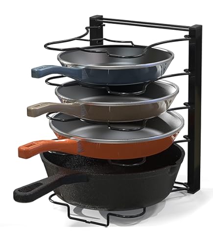 3 Pack Pot Lid Organizer For Cabinet Stainless Steel Pot Lid