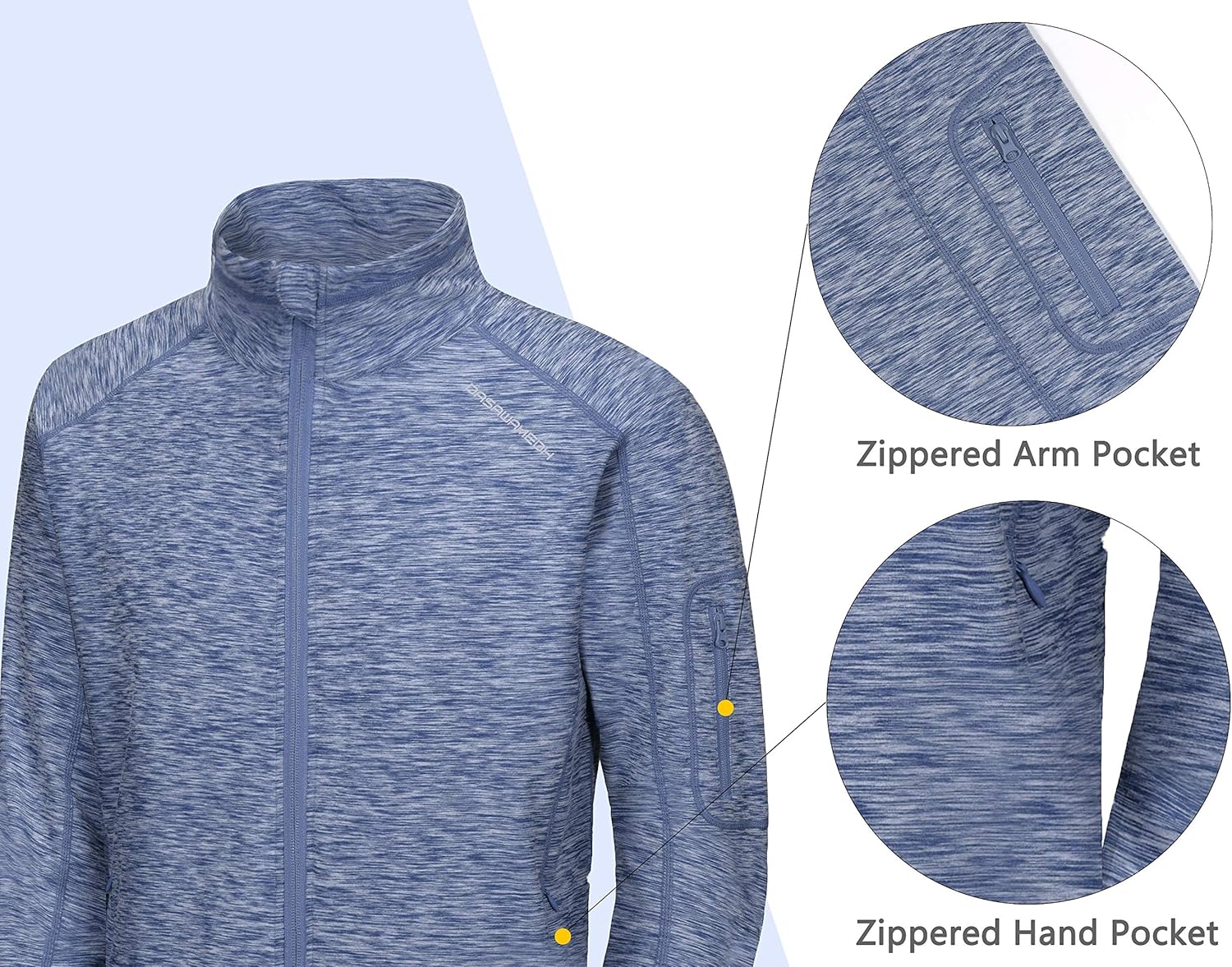 Dasawamedh Men's Running Sport Track Jacket Full Zip Workout Athletic Fitness Jackets for Training: Clothing