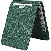 Vaultskin MANHATTAN Slim RFID Blocking Bifold Leather Wallet for Men - Minimalist Front Pocket Card Holder, Holds 9 Cards & Cash, Premium Italian Leather