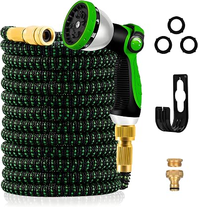 Yofidra 100ft Expandable Hose Pipe with 3-Layer Latex, 10-Function Nozzle