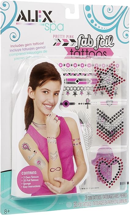 Toys Games Party Supplies Alex Toys Spa Fab Foil Tattoos Totally Teal Tunalilife Com