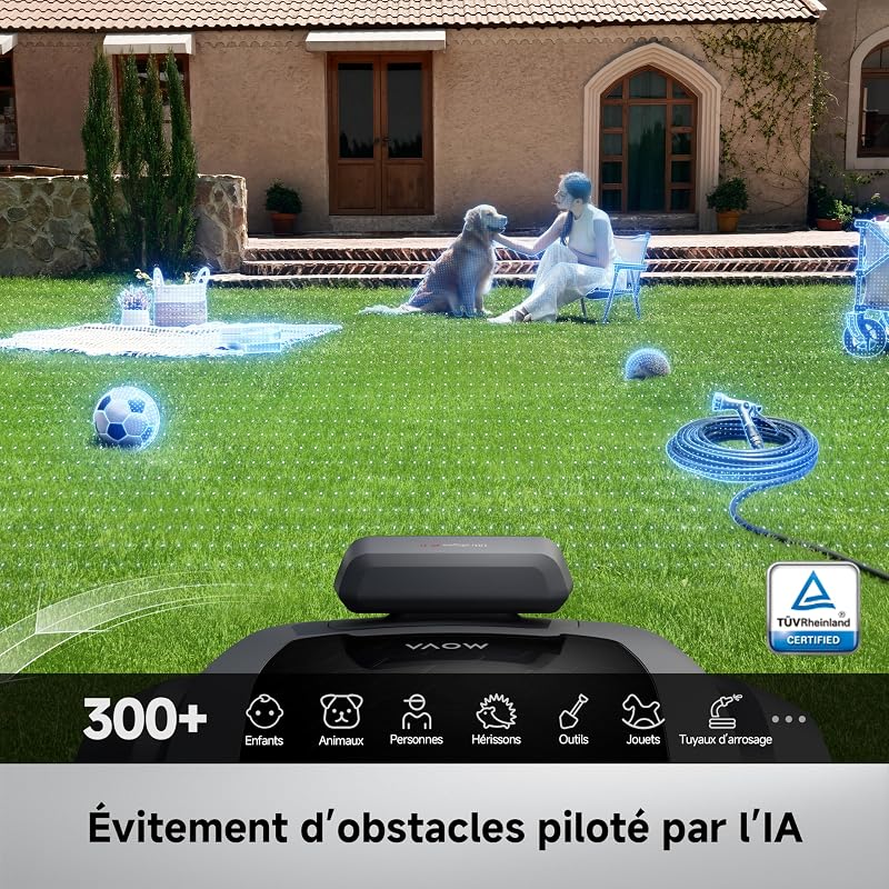 ViAX 500 Robot Tondeuse sans Fil périphérique,LiDAR 360°&Double Vision