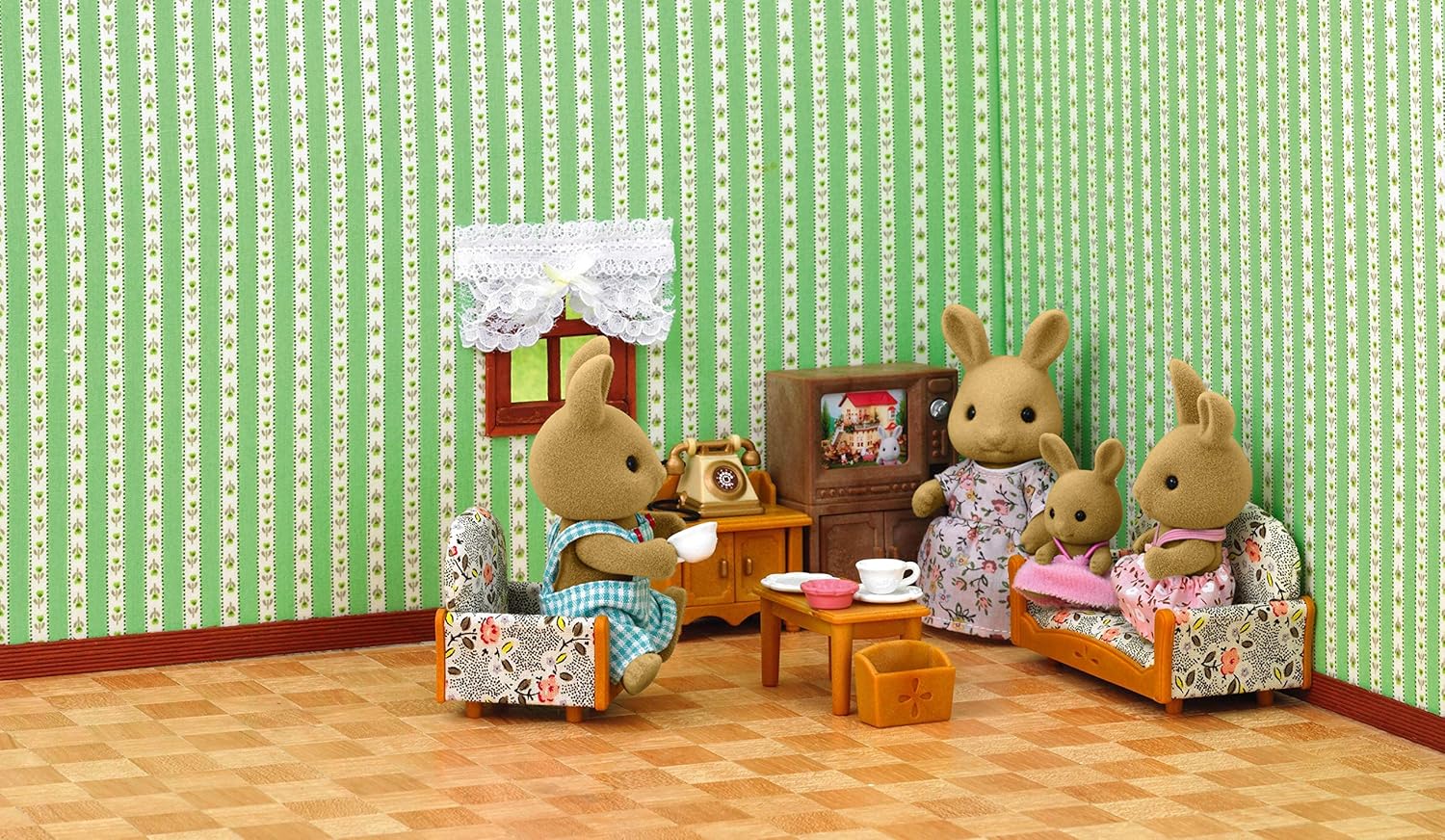 sylvanian families country living room set