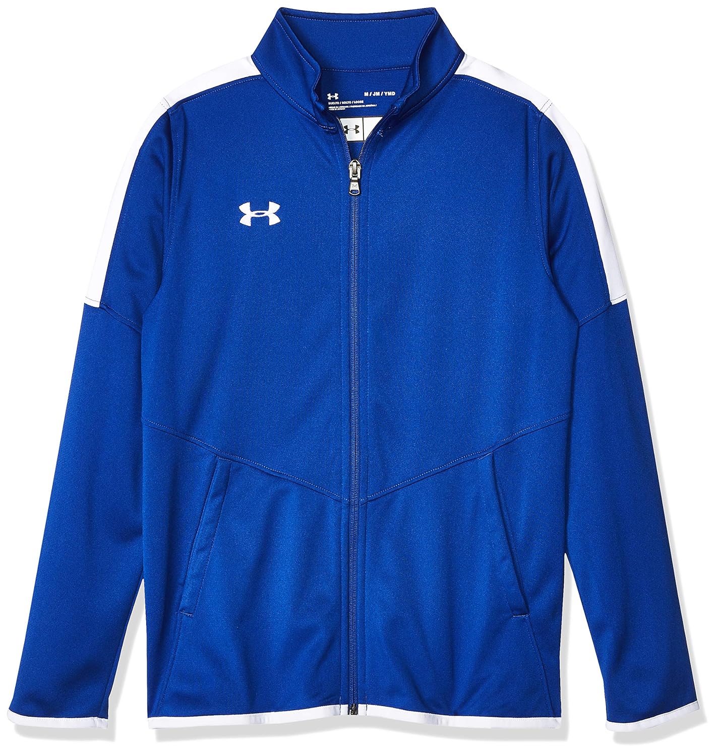Under Armour Boys' Rival Knit Jacket , Royal Blue (400)/White , Youth