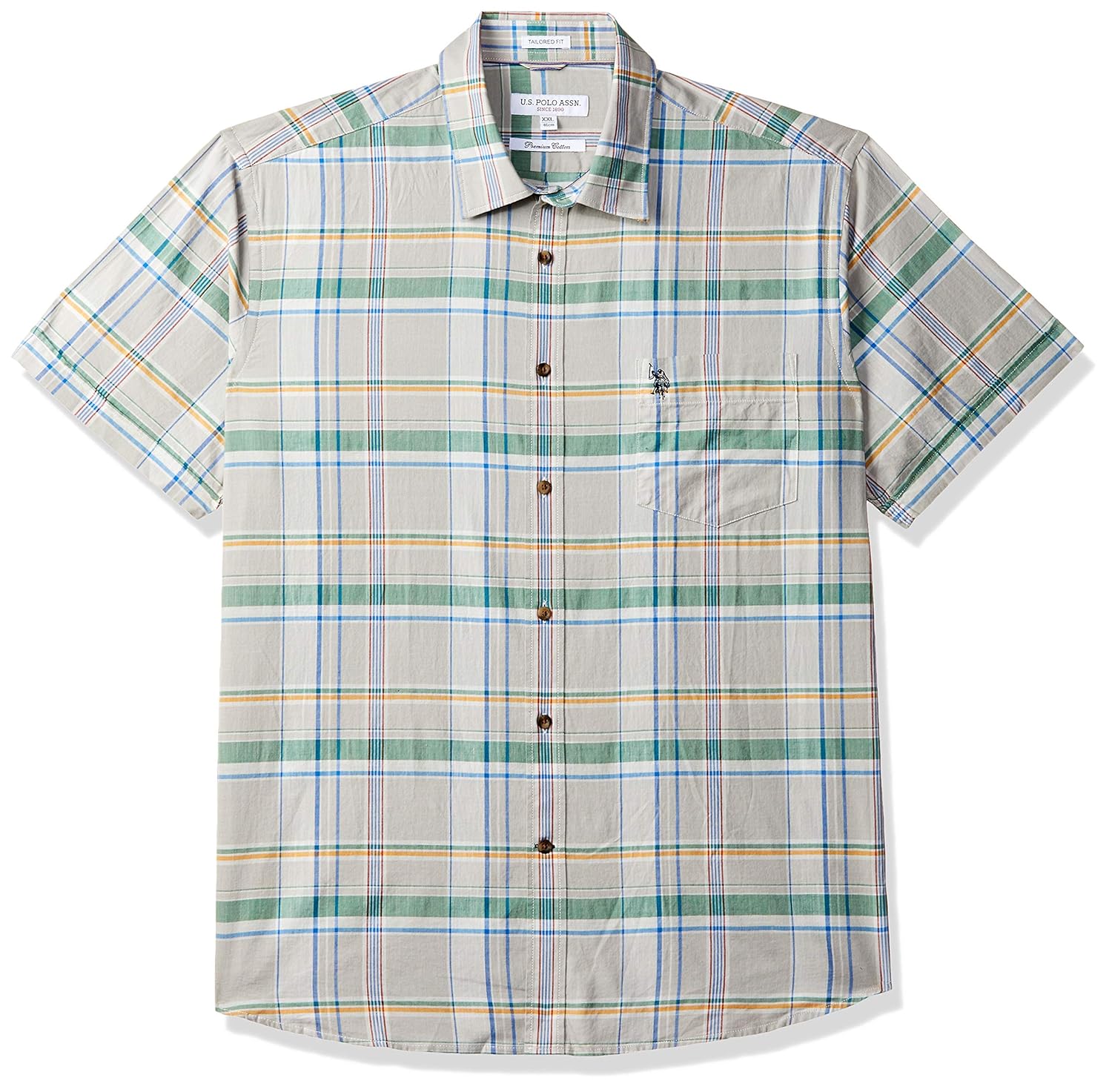 Buy US Polo Association Men’s Checkered Regular fit Casual Shirt at