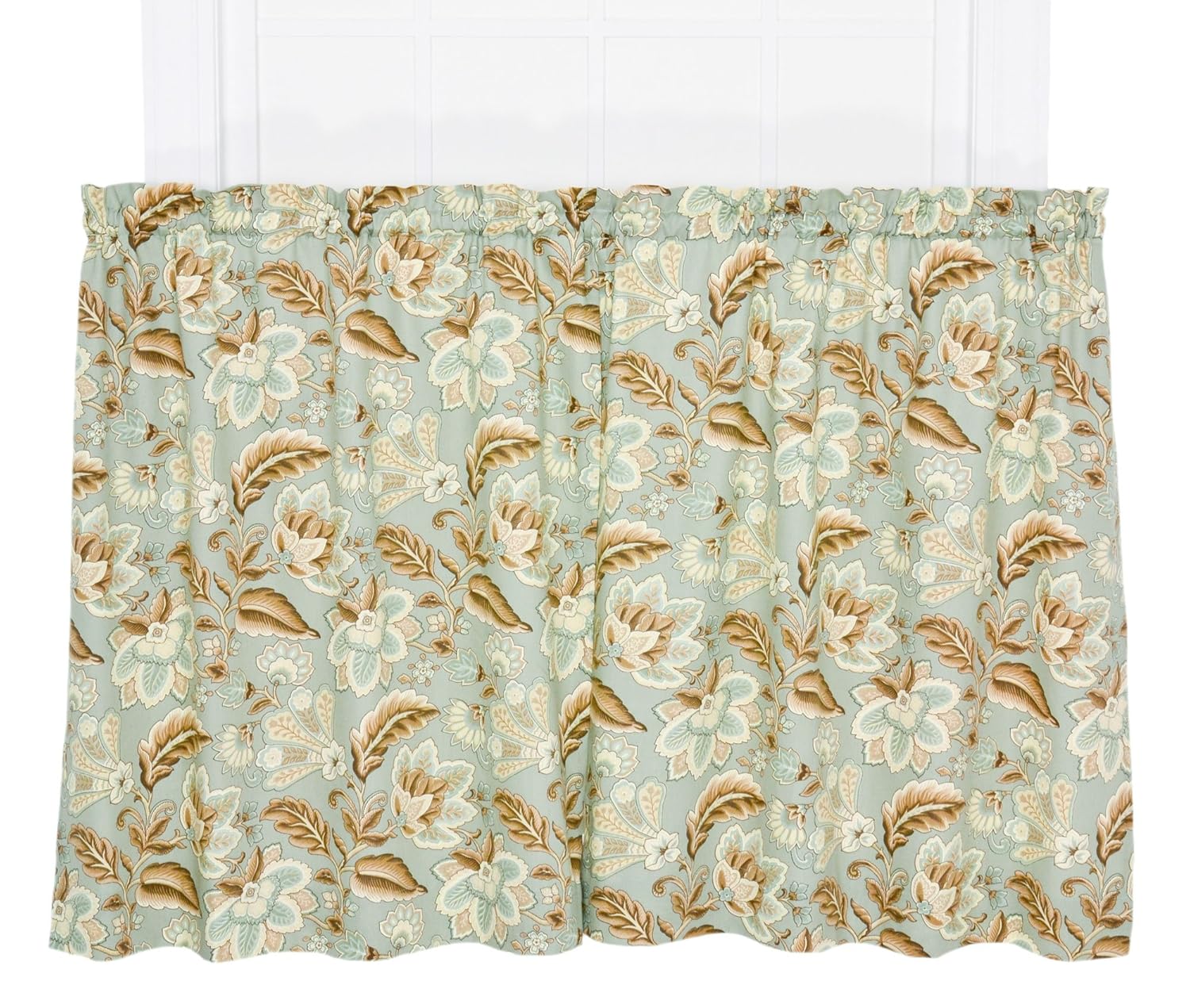 Ellis Curtain Valerie Jacobean Floral Print Tailored Tier