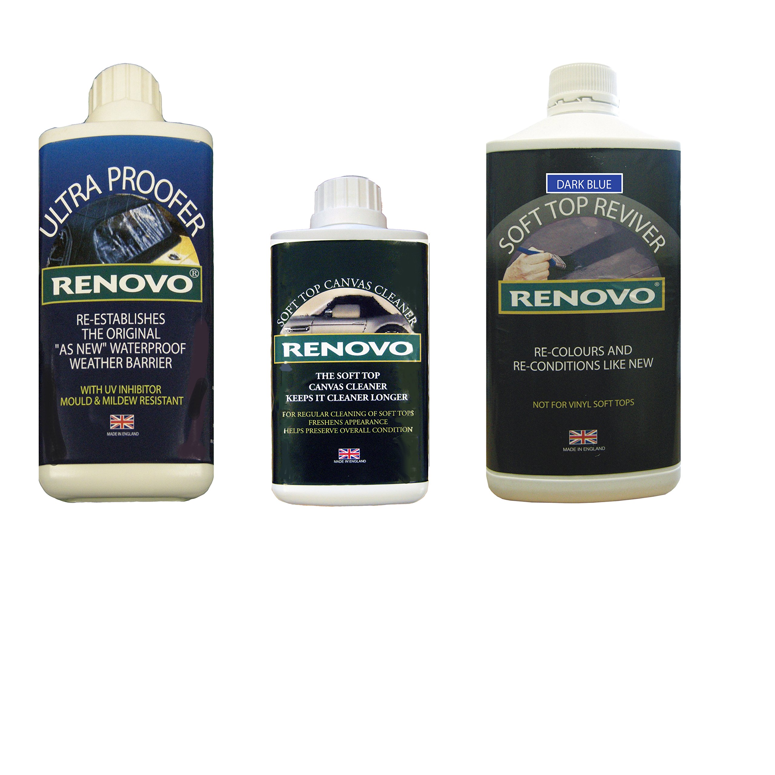 Buy Renovo RENKIT3 Triple Cleaning Kit includes Soft Top Reviver/Soft