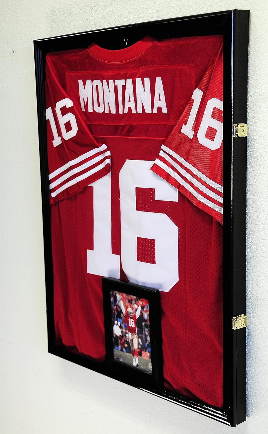 Baseball Jersey Frame Display Case Cabinet w/ 98% UV Protection -Black Finished : Sports Related Display Cases : Sports & Outdoors