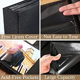 Vienrose 6x4 Photo Album 300 Photos Linen Cover 50 Sheets Black Pockets view 3