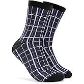 Forony Men's Dress Socks Combed Cotton Anti Odor Quick Dry Moisture Wikcing Size 8-13 Crew Lenth