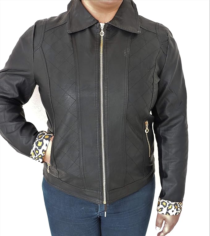 jaqueta couro ecologico plus size