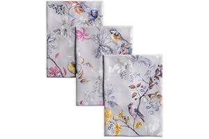 Maison d' Hermine Dish Cloth 100% Cotton Kitchen Towel Multi-Purpose Bar Towel for Gifts, Home, Wedding, Restaurant, Buffet Party, Equinoxe - Grey - Thanksgiving/Christmas (Set of 3)