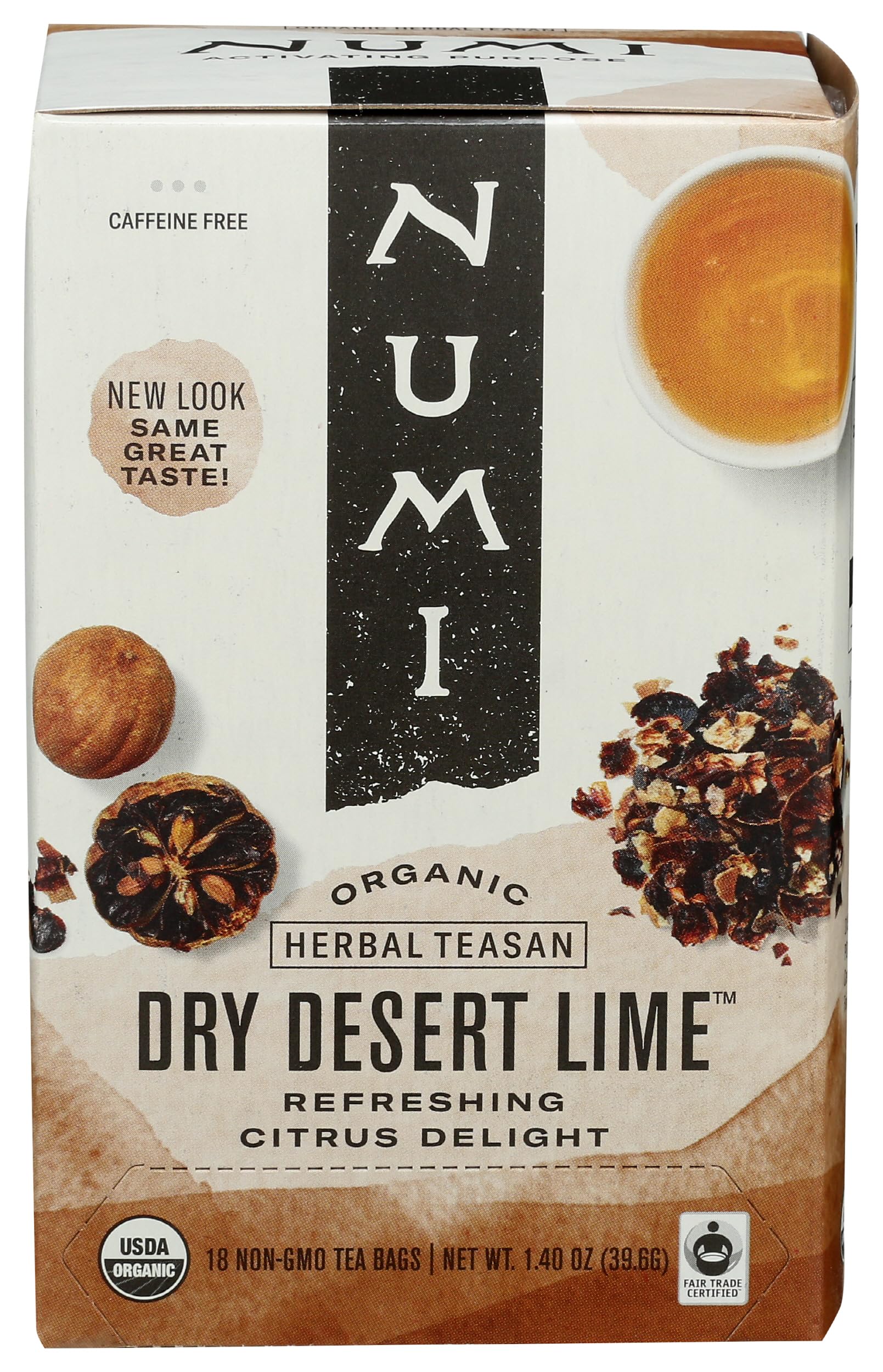 Numi Dry Desert Lime Herbal Teasan 18 Tea Bags Numi Teas Teasans