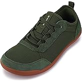 WHITIN Mens Wide Width Toe Box Barefoot Shoes Zero Drop Sole Sneaker Minimalist Knit Size 11 Knit Minimus Training Weightlifting Walking Green 45