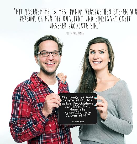 Mr Mrs Panda Mauspad Mit Spruch Wie Lange Es Wohl Dauern Wird Bis Meine Jogginghose Begriffen Hat Dass Sie Vermutl Amazon De Kuche Haushalt