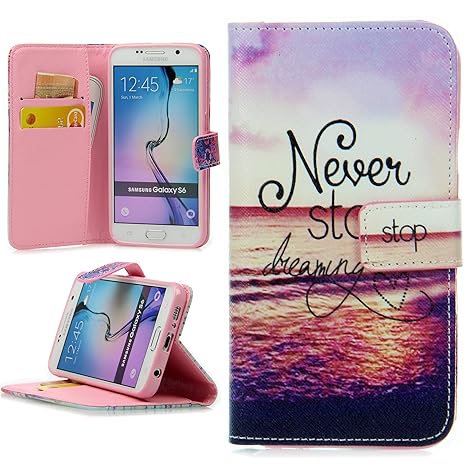 Handy Lux® Schutz Hülle Tasche Kartenfächer Flip Case Etui Cover Involto Motiv Design Hülle BookStyle für Samsung Galaxy S5 /