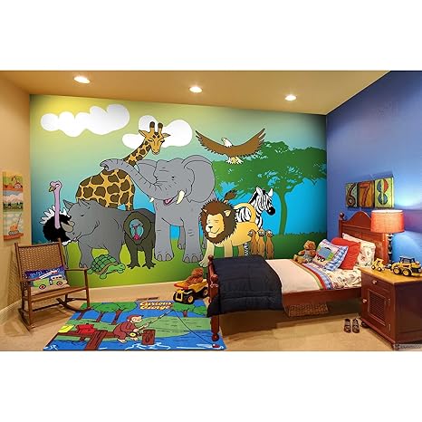 Amazon Com Curious George The Monkey Patterned Area Rug