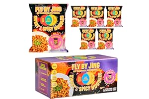 FLYBYJING Sweet & Spicy Noodles - Sun-Dried, Wavy and Full of Flavor, Ready in 6 Minutes, Sourced in Sichuan, High Protein (Pack of 6)