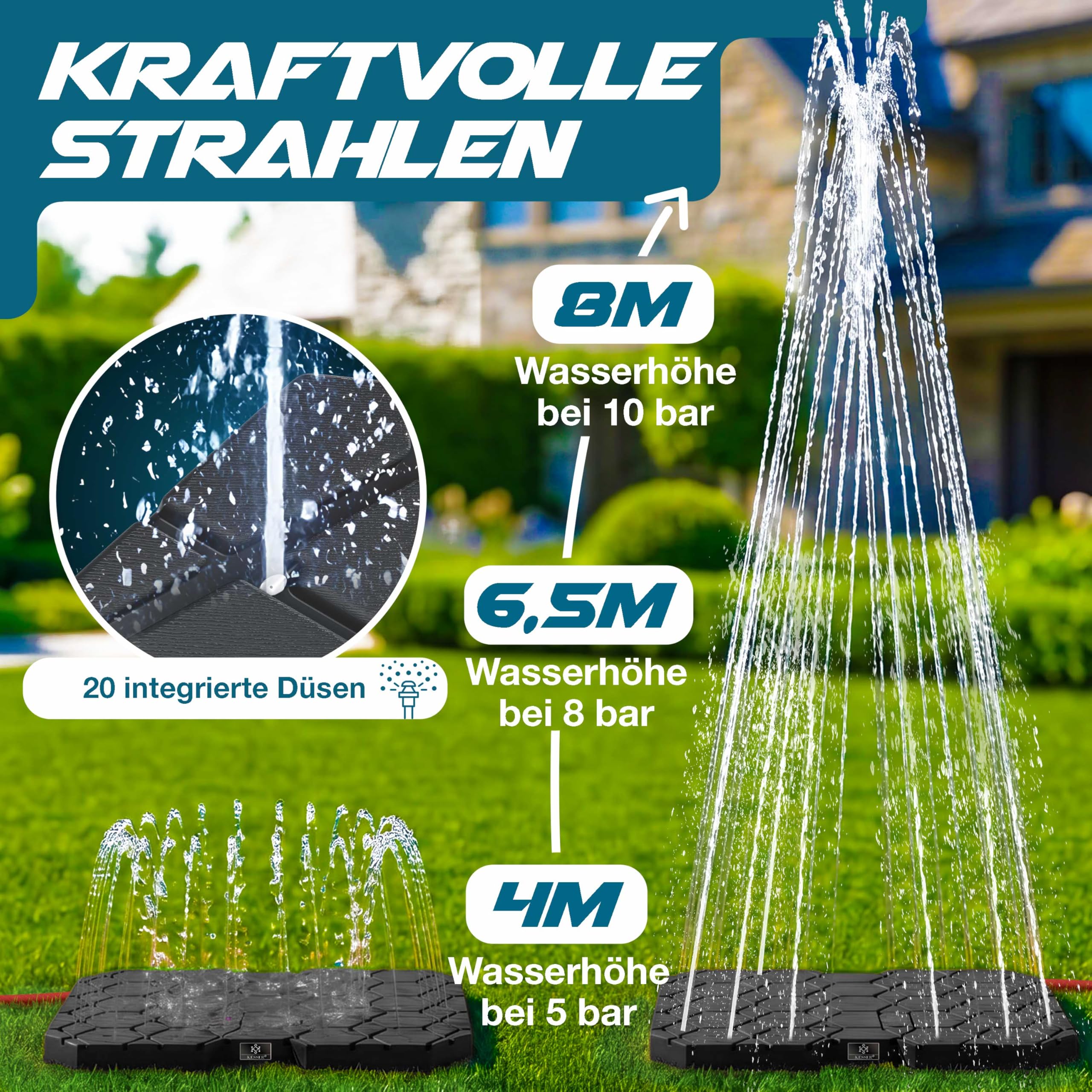 KESSER® Bodendusche Geo Gartendusche, Dusche für alle - Groß, Klein & Vierbeiner, rutschfest, UV- & Wetterfest, Rostfrei & Schimmelresistent, Steuerung über Fußrad, Inklusive Zubehör, Anthrazit 5