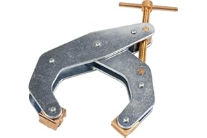 MAG-MATE K045TD Kant-Twist Clamp with T-Handle, Deep Throat Welding and Fabricating Clamp, Multi-Purpose Lever Clamp, Cantilever Arm Clamps For Secure Hold, 4.5” Opening Capacity