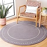 SAFAVIEH Bella Collection 5' Round Silver / Ivory