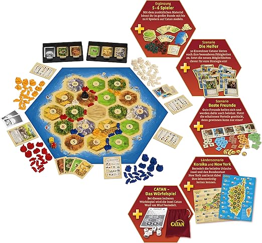 Kosmos Catan Big Box 2019 Starterset Mit Catan Das Spiel Inklusive Erweiterung Wurfelspiel Und 4 Szenarien Brettspiel Fur 3 Bis 6 Spieler Ab 10 Jahre Siedler Von Catan Amazon De Spielzeug