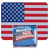 American Flag Throw Blanket - Plush Polyester