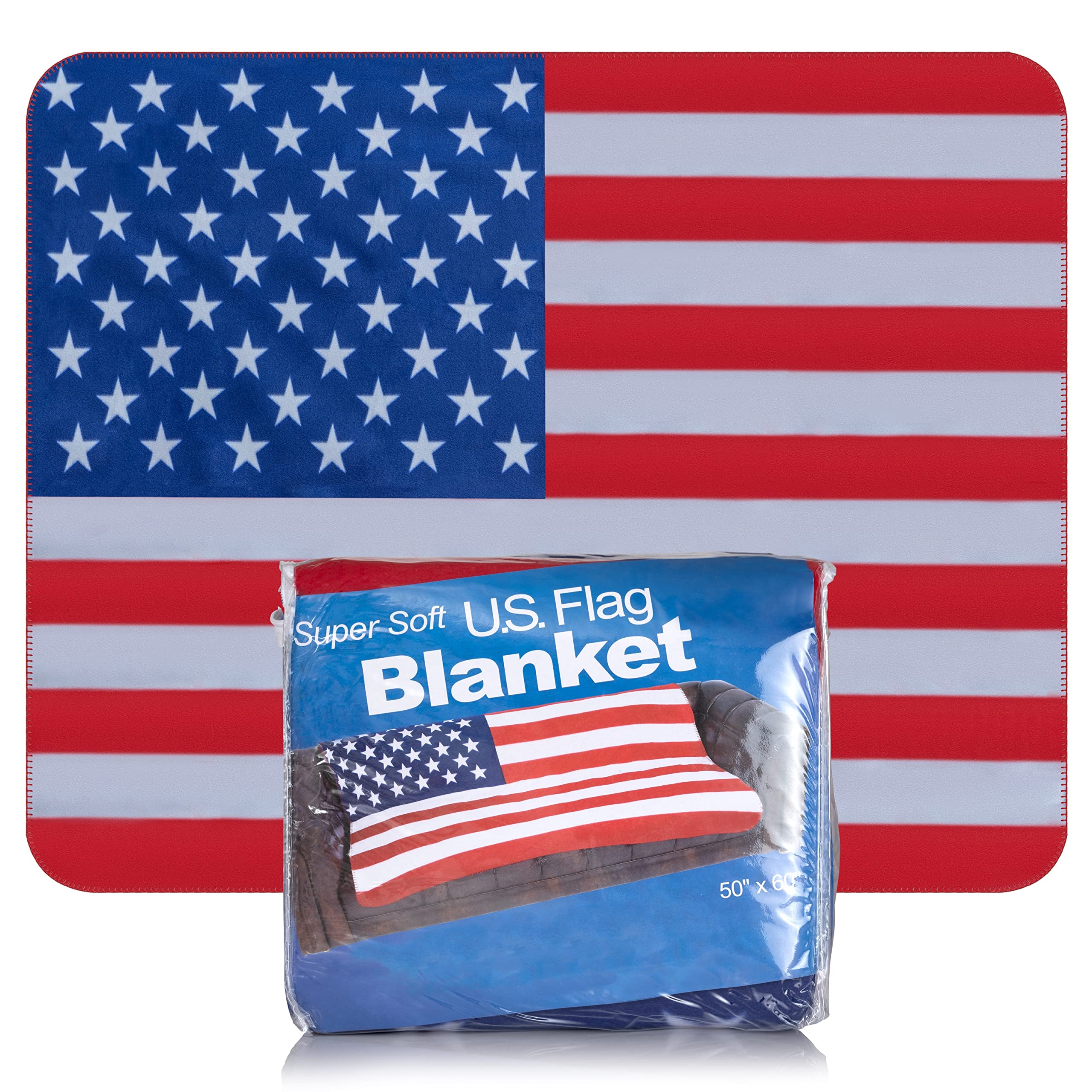 American Flag Throw Blanket - Plush Polyester