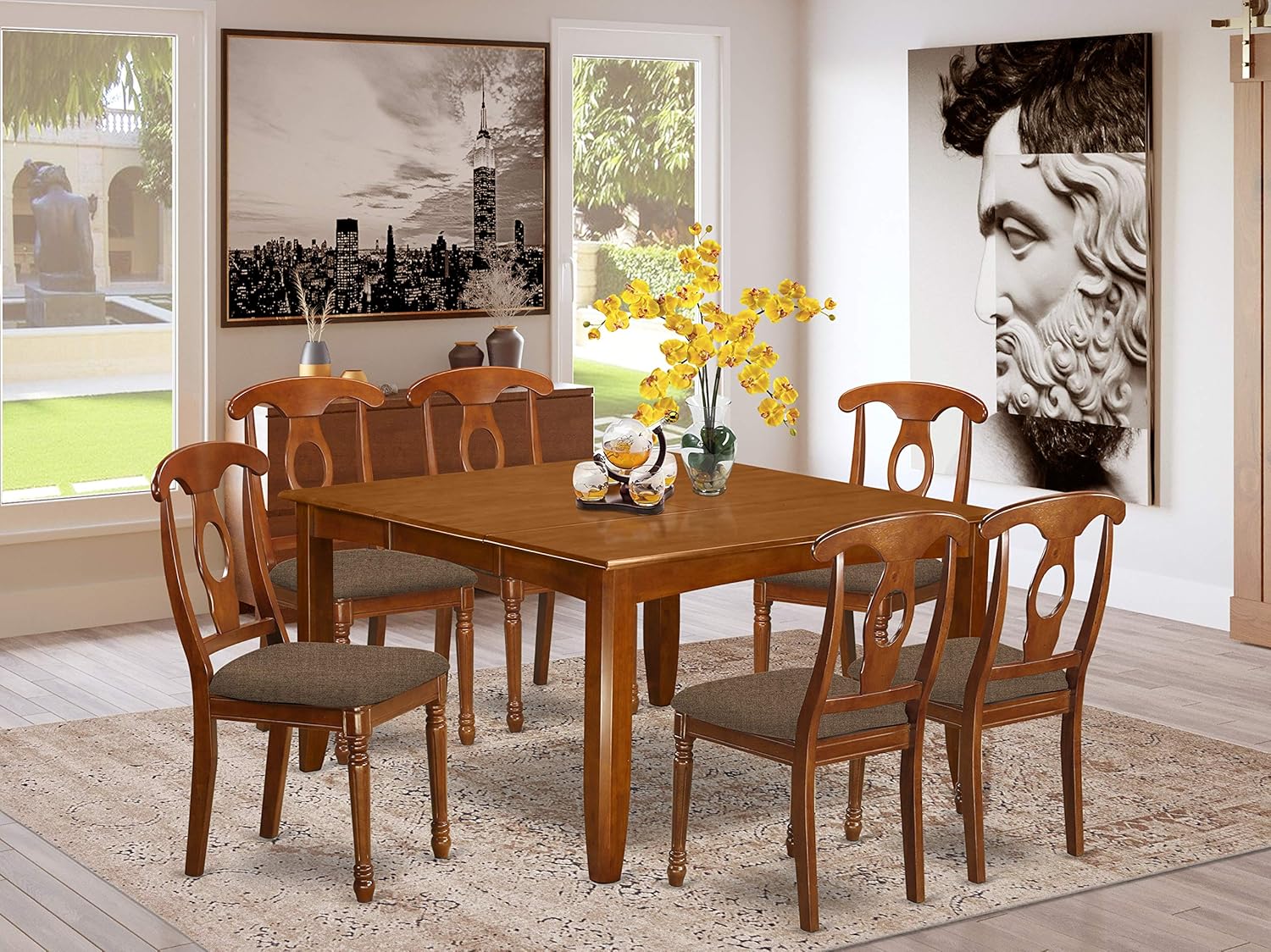 Amazon Com 7 Pc Formal Dining Room Set For 6 Dining Table And 6 Dinette Chairs Table Chair Sets