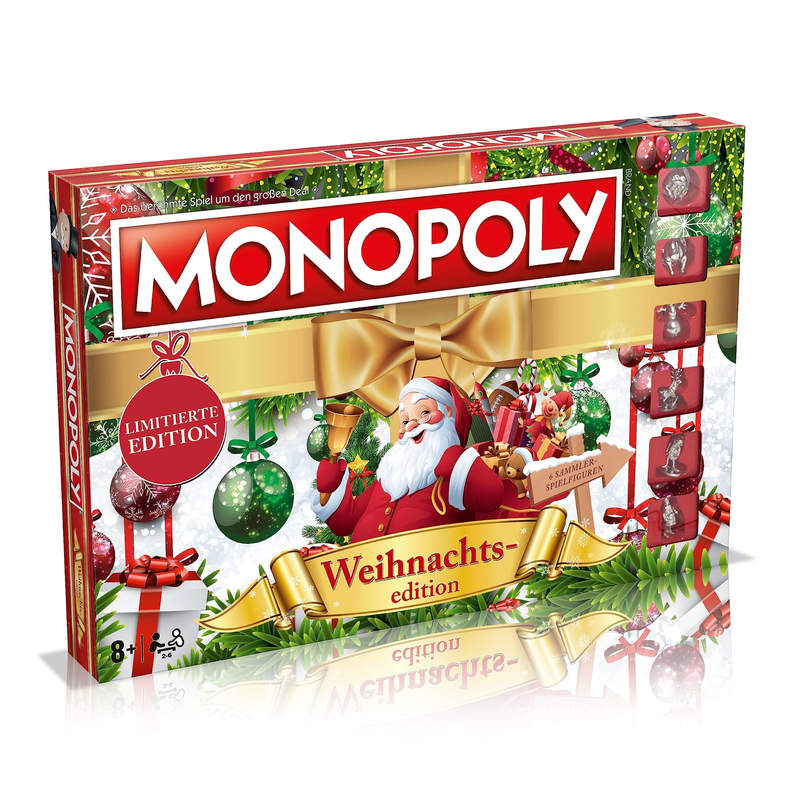 Monopoly - Weihnachtsedition - Mit Schneemann, Rentier und weiteren Figuren - Alter 8+ - Deutsch