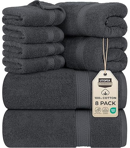 Lot De 6 Draps De Bain Tissu éponge 100% Coton Terracotta 90 X 150 Cm