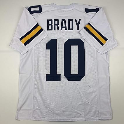 tom brady michigan jersey white