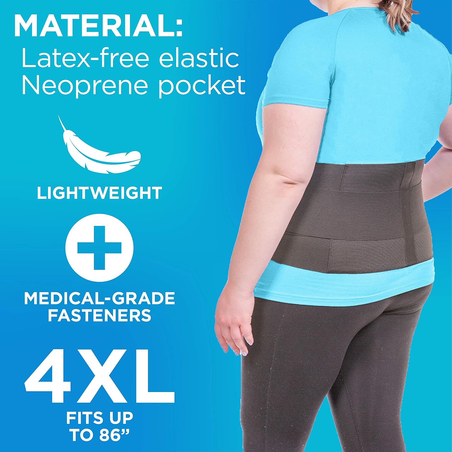 BraceAbility XXXL Plus Size Elastic & Neoprene Compression Back Brace | Lumbar, Waist and Hip Support Belt for Sciatica Nerve Pain, Low Back Pain Relief while Sleeping, Working, Exercising (3XL): Industrial & Scientific