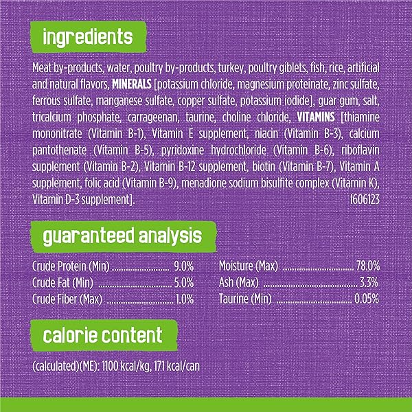 PURINA FRISKIES WET CAT FOOD PATE TURKEY AND GIBLETS DINNER – (PACK OF 24) 5.5 OZ. CANS